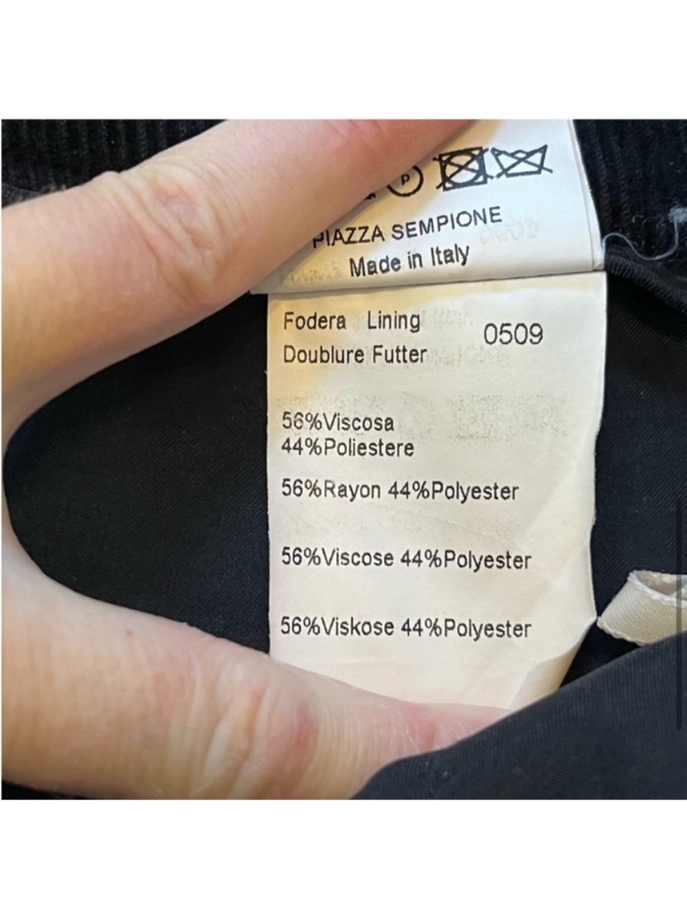 Piazza Sempione black corduroy pants size IT 42 US 6 - Picture 7 of 9